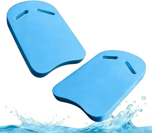 2PCS Swimming Board for Kids and Adults, Swim Training Kickboard Lightweight Non-Slip Training Aid Training Equipment for Beginners Safety Swimming Board (Blue)