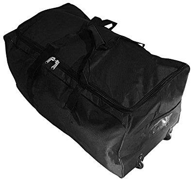 Bolsa de Viaje Deportes Maleta Trolley Grande 140L con Ruedas. Talla XXL. Negro