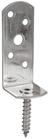 Alberts 326159 Équerre pour clôture tressée Forme L | en différents modèles | acier inoxydable | hauteur totale 115 mm