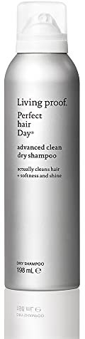 Living Proof Perfect Hair Day Advanced Clean Dry Shampoo | Trockenshampoo absorbiert Öle, Fette und Schweiß für Frische, Glanz und Geschmeidigkeit | Cruelty Free, ohne Silikone, Parabene, Talk | 198ml