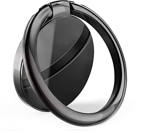 YGKJ Anillo Soporte Móvil, Soporte para Teléfono Celular con Rotación 360º, Teléfono Metal Universal Soporte Compatible con iPhone, Samsung, HUAWEI, LG, Sony y todos los teléfonos inteligentes (Negro)