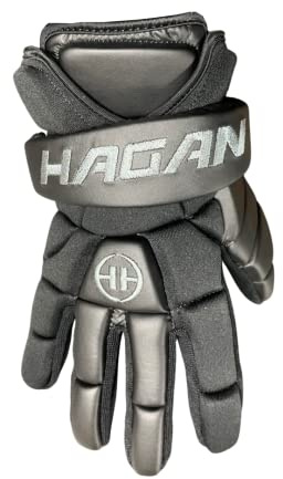 HAGAN H-4.0 Hockey Player Gloves (DEK, Street, and Ball Hockey) (Black, Junior (9))