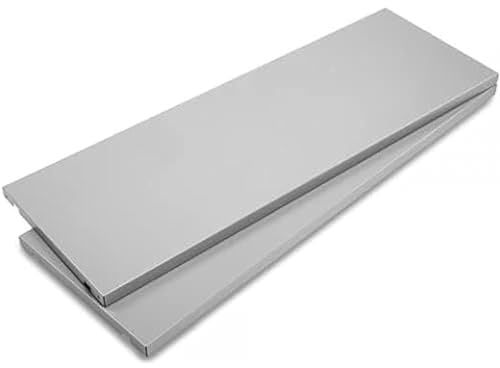 Rocada | Estante metálico para Armario, Archivador, Mueble de Oficina | Estante Ajustable en Altura | para Armario 1501AC00 | 104x35x3 cm - Gris | 2 Unidades