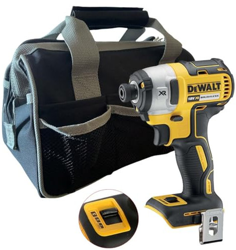 DEWALT DCF887N 18V XR G2 Brushless 3 Speed Impact Driver Bare + 12'' Tool Bag