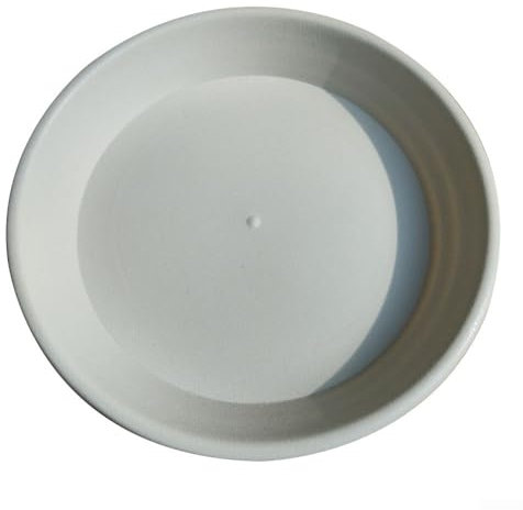 SPORTARC 12 Stück Blumentopf-Untersetzer, rund, Kunststoff, Untersetzer/Wasserschalen, 14 cm, 17 cm, 19 cm, Pflanztablett für Innen- und Außenbereich, Garten (weiß), DBJMGL3902I025B3JIQY