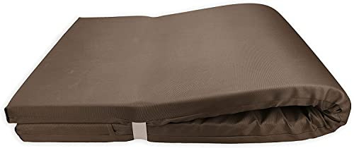 Acomoda Textil - Colchón Tumbona Impermeable. Cojín 180x60x6 cm, Desenfundable, Cómodo y Elegante. Ideal para Jardín, Playa, Piscina, Balcón y Terraza. (Marrón, 1)