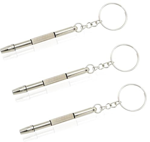 XUKZIMA 3 unidades de 4-en-1 kit de reparación, destornillador multifunción, herramienta de destornillador para gafas, marcos de gafas de sol, relojes, joyas, destornillador estrella