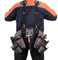 Cinturón de Herramientas para Hombre, Bolsa para Cinturón de Herramientas, Cinturón Ajustable con Arnés para Artesanos, Constructores, Electricistas, Carpinteros