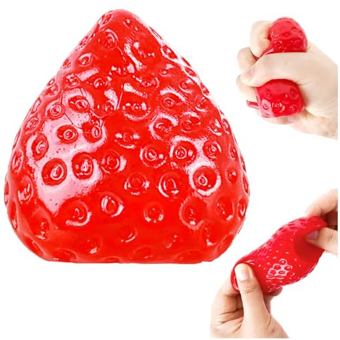 Stressleksak Taba squishies Jordgubbe Fufu Frukt Squishy Jättar Jordgubb Stressavlastande Leksak för Barn Vuxna