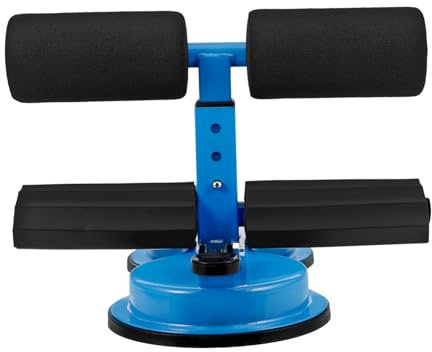 MOBUTOFU Bauchtrainer, Fitnessbank, Verstellbare Fixierung, Crunches Hilfe, Doppelstangentrainer, Liegestütz Assistent, Verstellbare Bank, Fitnessstudio Übungstraining, Sit Up Tool, Sit Up