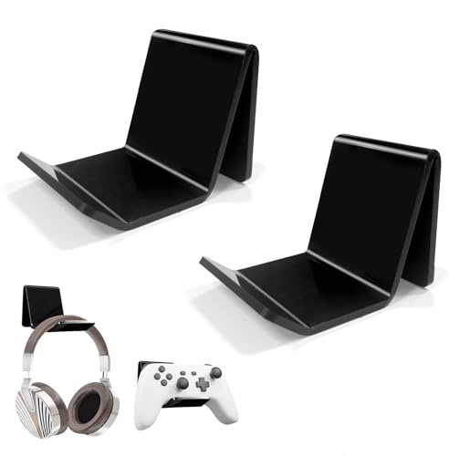 lemgyiamz 2 Articoli Stand Cuffie, Porta Cuffie Gaming Multifunzionali, Supporto Controller per Scrivania, Parete, Supporto Cuffie Gaming per La Maggior Parte Delle Cuffie da Gioco e Dei Controller