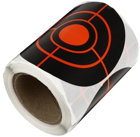 BESTonZON Étiquettes Rondes Autocollantes Fluorescentes Papier, Taille 76 X 100 Pcs, Auto-adhésif, pour Entraînement Tir et Chasse, Cibles Éclaboussures Réactives, Usage Extérieur Sportif