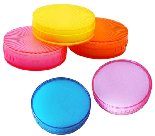 Abaodam Lot de 5 Humidificateurs Cylindriques en Mousse Colorée pour Doigts, Éponge à Mains Humidificatrice pour Comptage D'argenté en Bureau, Banque et Magasin, Couleur Couleur Aléatoire
