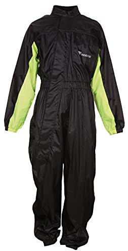 Modeka Black Rain Regenkombi 1 Teiler, schwarz/gelb, S