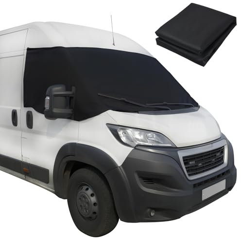 Focenat Copertura Parabrezza Auto,Copertura per parabrezza resistente alle intemperie,600D Copertura per parabrezza anteriore,Protezione solare per parabrezza in tessuto Oxford,für T5 03-15