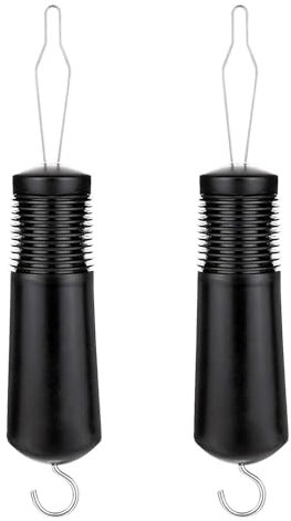 Attaches À Boutons Noirs 2 Pièces, Aide À L'Habillage Pour Personnes Âgées, Outil D'Enfilage De Bouton Auxiliaire, Aide À La Fermeture Éclair, Aide Au Quotidien