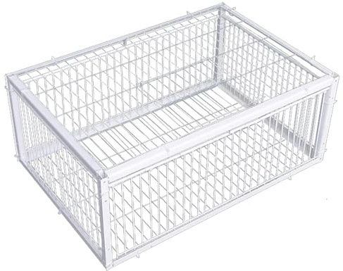 Piège à Pigeons en métal avec entrées unidirectionnelles et Lucarne, Cage à Oiseaux pour fermes et jardins/16x12x10 Pouces