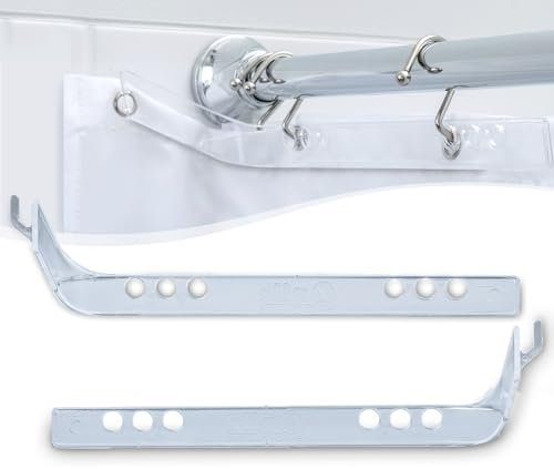 SlipX Solutions Shower Curtain Splash Guards Holds Liner to Wall to Keep Water Inside Your Shower