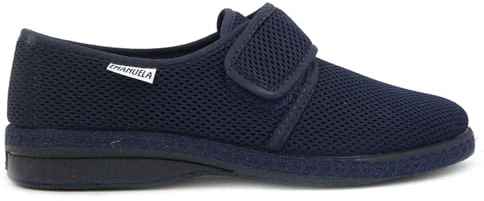 EMANUELA 5254 - Blu Pantofole Uomo in Tessuto con Strappo Lavabili in Lavatrice A 30 Gradi Blu 42