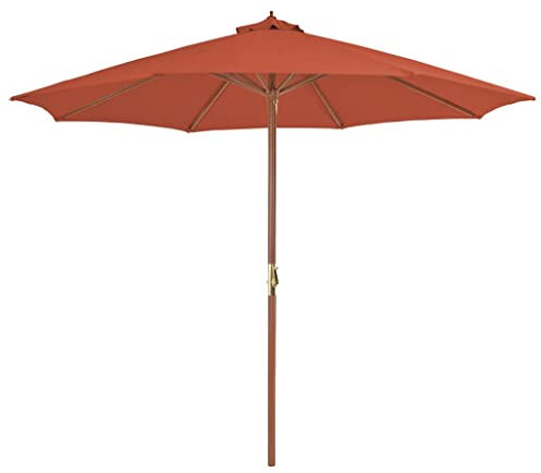 vidaXL Sonnenschirm 300cm Terrakotta Ampelschirm Marktschirm Gartenschirm