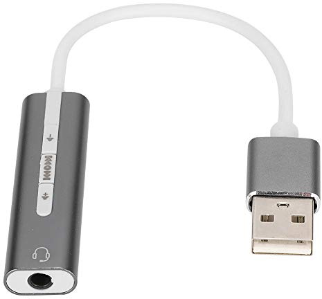 USB-ljudkort, aluminiumlegering extern dator ljudkort, extern USB ljudkort USB-adapter USB-ljudadapter kort för alla datorsystem 7.1 stereo ljudkort