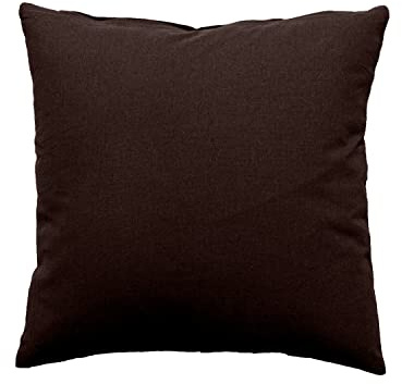 Enjoy Home – Coussins Panama – Déhoussable par Zip - 100% Coton – Tissu certifié Oeko-TEX – 40x40 cm - Chocolat foncé