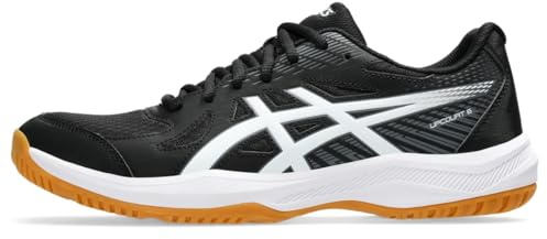 Asics Men's Upcourt 6 Volleyball Shoe Mens Upcourt 6, Black/White, 10