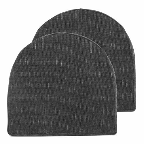 Chair Cushions: Premium High-Density Memory Foam Seat Cushion for Office, Home, & Car - Ergonomic Design for Comfortable Sitting, Relieves Pain & Tailbone Pressure with Non-Slip Bottom, 2 Pack, Black