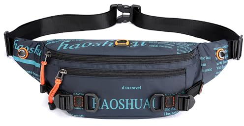 FANDARE Bröstväska för män, ultralätt, midjeväska, sling, crossbodybag, axelväska, bodybag, herrväska, messenger-väskor, axelväska, arbetsväska, resväska, handbagage, nylon, Mörkblå, L