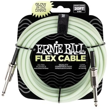 Ernie Ball Flex Gitarrenkabel gerade/gerade 6,1 m (20 ft) - leuchtet im Dunkeln