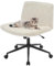 WOLTU Bürostuhl ohne Armlehnen, Schreibtischstuhl mit breiter Sitzfläche, Drehstuhl höhenverstellbar, ergonomischer Stuhl Schneidersitz, Lesesessel 150 kg belastbar, Samt, Beige BS160cm
