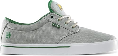 Etnies Jameson 2 Eco x TFTF – Collab Eco Skate, Reinforced Cupsole, Cushioned Feel, Everyday Wear - Grey/White/Green - 9
