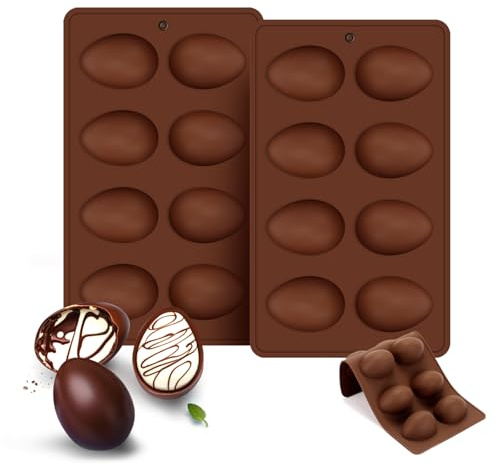 Guvixumi 2 stampi per uova di Pasqua per decorazioni pasquali stampo uovo di pasqua stampi uova di pasqua stampo uova di pasqua stampo uovo di pasqua stampo uovo di pasqua(cioccolato)