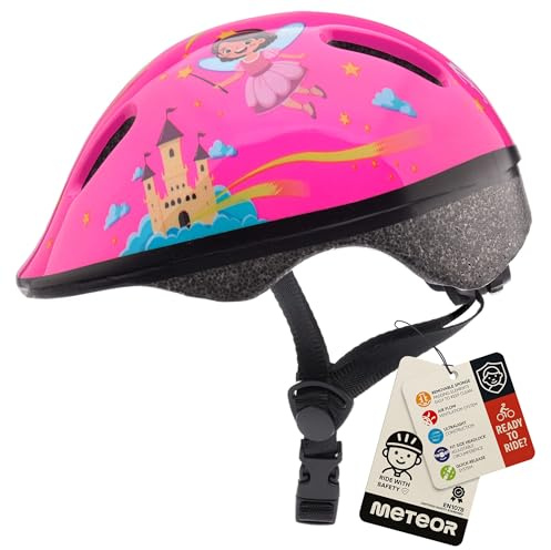 Bike Helmet For Baby, Kids, Boys, Girls - Cycling Safety Small Sizes Child MTB Bike Bicycle Skateboard Scooter Lightweight Adjustable Breathable - MV6-2 - Size: S S 48-52 cm - Motif : Fairy