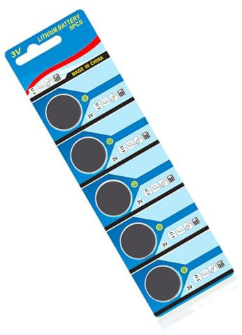 Fazvncv 5 batterie a bottone CR1616 da 3 V, al litio, ricambio per orologi, calcolatrici, chiavi auto