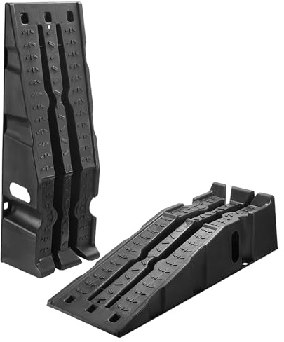 VEVOR Rampa di Carico per Auto, Altezza di Sollevamento 170 mm, Rampa per Sollevamento per Auto da Officina, Cambio Olio e Riparazione Camion, Ogni Pezzo Carico 1814 kg, Nero 2 Pezzi