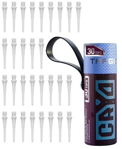 Target Darts Cryo Soft Tip Point Multipack Set of 30 Tips, White | Pack of Tips, Professional Dart Accessories, Plastic Spare Replacement Points, 2BA Thread