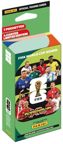 Panini Coppa del Mondo FIFA 2026 Gioco di Carte Collezionabili Blister 7 Pacchetti + 4 Carte Edizione Limitata