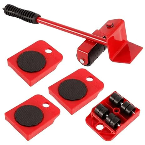 Heavy Duty Furniture Lifter Moving Transport Roller Set Tool Mover Wheel(5Pcs-Set)
