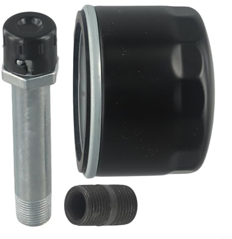 Easy Change Oil Filter Conversion Kit, Fits E120 E130 for e150 E160 E170 E180 X166R Z335E LA100 Lawn Tractor, Includes AM125424 Filter, AM131611 Drain & MIU13767 Adapter