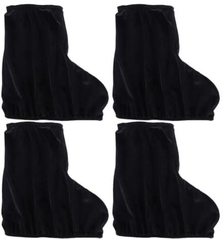 YARNOW 2 Paires Protège-Patins en Polyester Noir pour Garçon et Filles, Housses Élastiques Ajustables de Patinage Artistique, Protection pour Entraînement et Tests