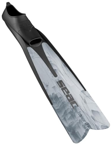 Seac Talent, Mid-Long Fins for Spearfishing, Free Diving and Diving, Grey, 11-12