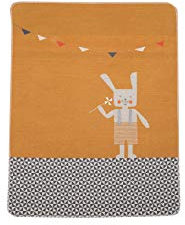David Fussenegger Babydecke neutral mit Hase Motiv aus Baumwolle 70x90 cm flauschig weich