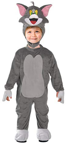 Ciao- Tom Gatto Costume Tutina Travestimento Originale Tom & Jerry (Taglia 2-3 Anni) Bambino Unisex, Grigio, 11725.2-3