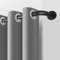 Imperial Rooms Curtain Pole Metal Extendable Room Darkening Blackout Curtain Rod with Curved Pole - Adjustable Curtain Poles for Eyelet Curtains (Matte Black, 120-210cm, 48 to 83 Inches)
