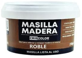 Masilla de relleno para madera, Pasta para tapar grietas,Repración de fiscuras, agujeros en muebles para interior. Lista para usar. Calidad profesional 250g, Roble