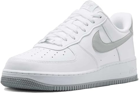 Nike Air Force 1 '07 Men's Shoes (FJ4146-100,White/LT Smoke Grey-White), White/Light Smoke Grey, 10.5 UK