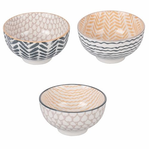 Villa d'Este Home Tivoli Soho - Juego de 6 cuencos redondos de 11,8 cm de diámetro, de porcelana, doble decoración