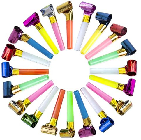 50 Stück Tröte Kindergeburtstag, Partytröten, Tröten für Kinderspielzeug, Tröte Kinder für Partys, Geburtstagsfeiern, Festliche Anlässe Party Hörner Krachmacher Funny Whistles Gebläse Krachmacher