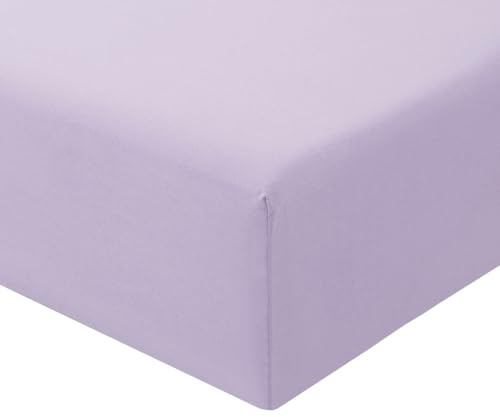 RUIKASI King Size Fitted Sheet Deep 40cm Pocket, Lavender Purple 150x200cm | OEKO-TEX Soft Brushed Microfiber Kingsize Bottom Sheet Ultra Deep Fit Bedsheet Machine Washable Easy Care